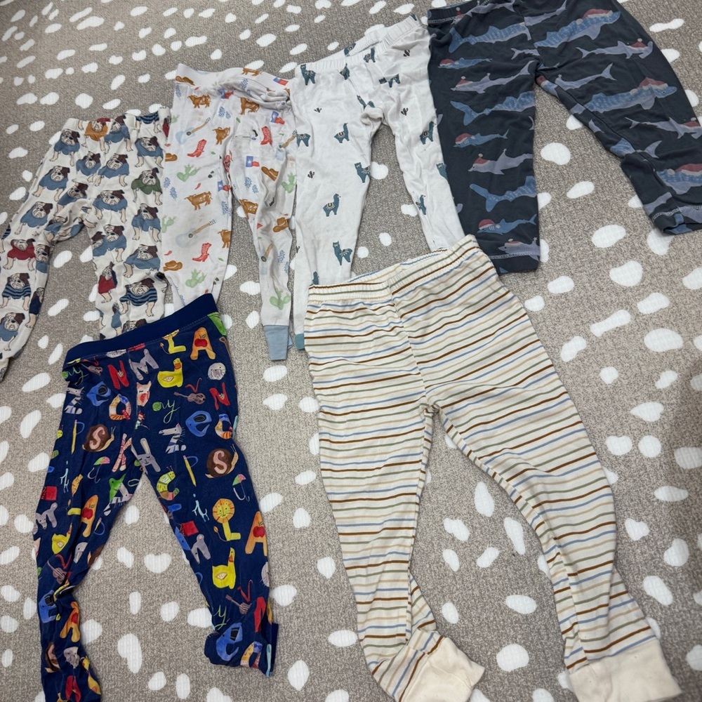 Lot of 20+ Bamboo Pajamas set long sleeve tee pants toddler baby boy kyte angel - Picture 9 of 15